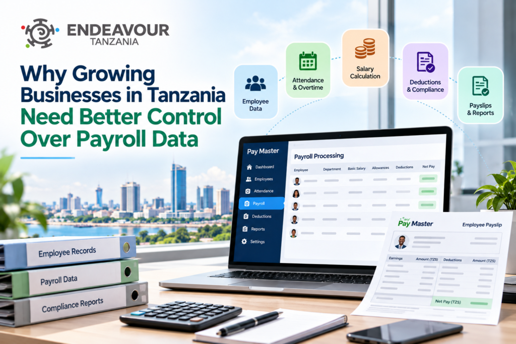 Pay Master Software helping businesses in Tanzania manage payroll data and employee salary records.