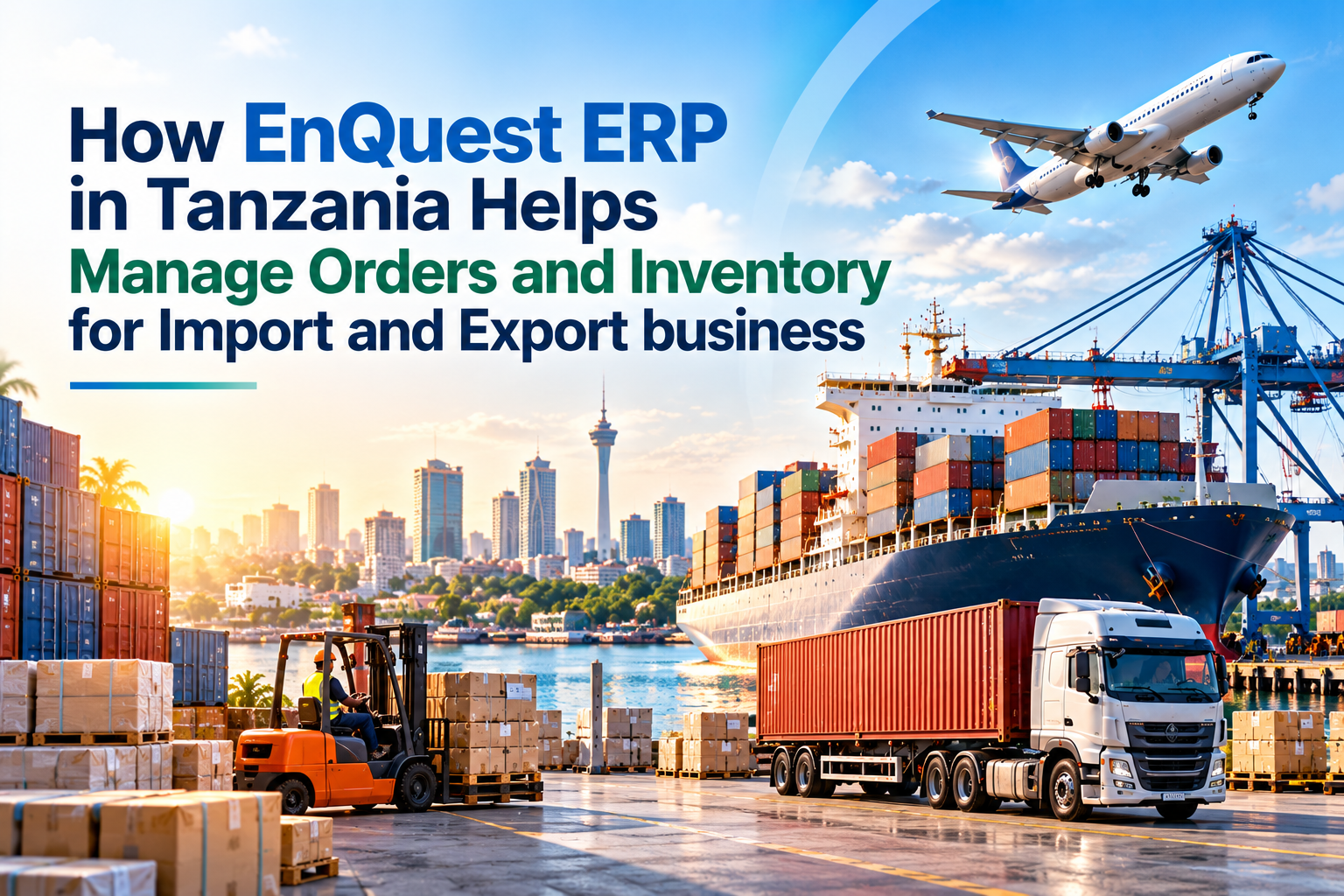 EnQuest ERP helping import and export businesses in Tanzania manage orders, warehouse inventory and distribution.